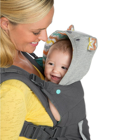 Porte bébé ergonomique gris avec capuche amovible I Kangoroo™ – Three Hugs  - Puériculture, Mode et Accessoires de bébé