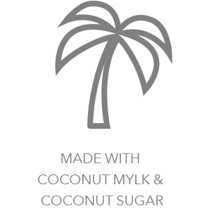 Made with coconut mylk and coconut sugar