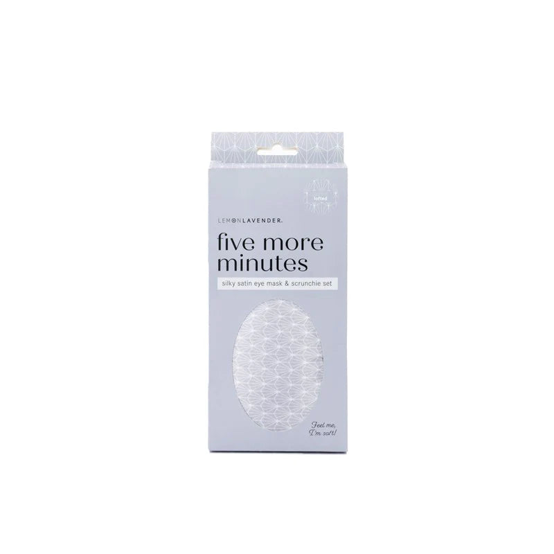 5 More Minutes Silky Satin Eye Mask and Scrunchie Set