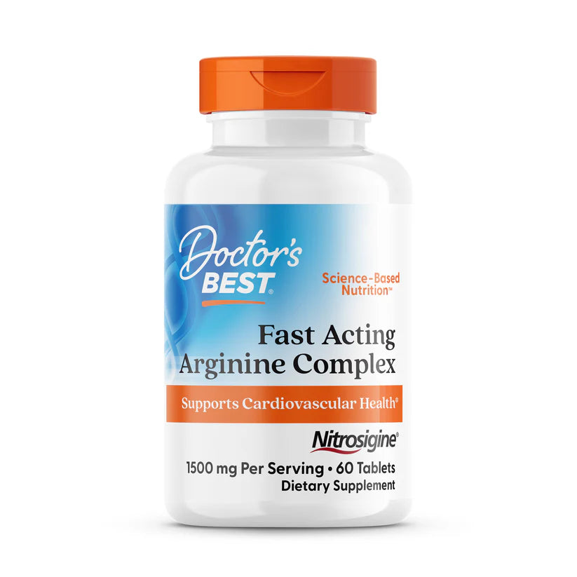 Doctor's Best Fast Acting Arginine Complex, 1500 mg Per Serving, 60 Tablets