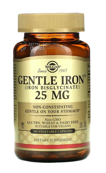 Gentle Iron 25 mg 180 Vegetable Capsules
