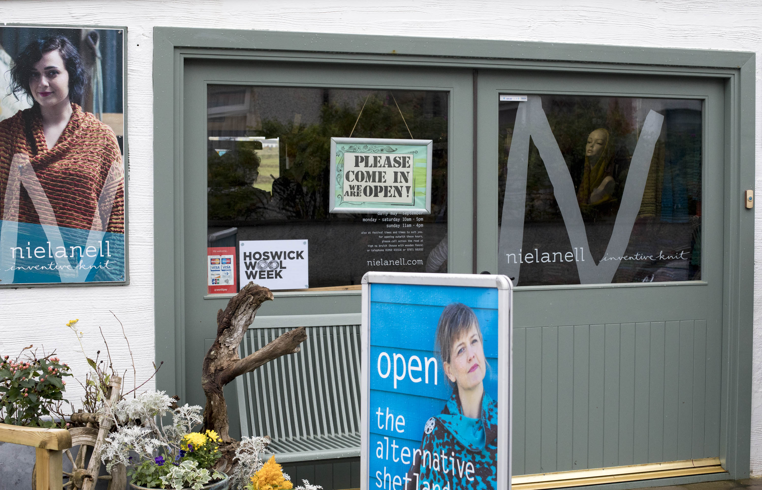 The Nielanell knitwear studio shop, Hoswick, Shetland