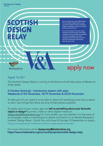 Scottish Design Relay from V&A Dundee - poster for participants