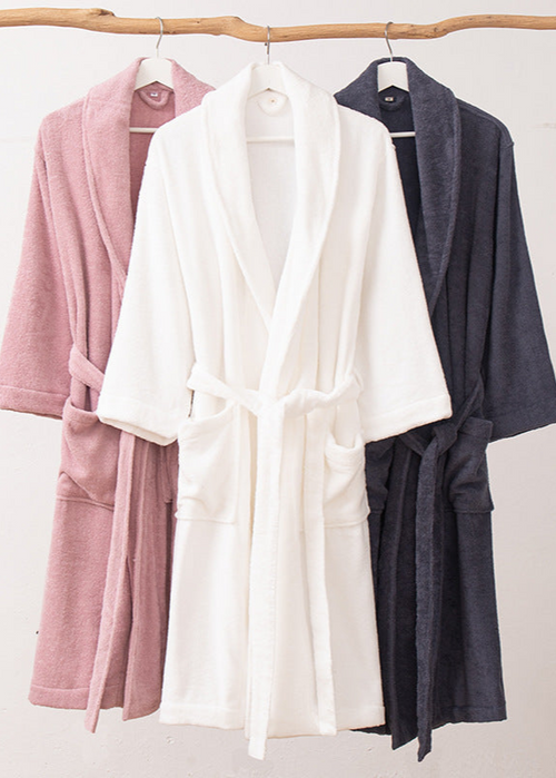 Classic Ultra-Soft Absorbent Cotton Bathrobe / Dark Gray