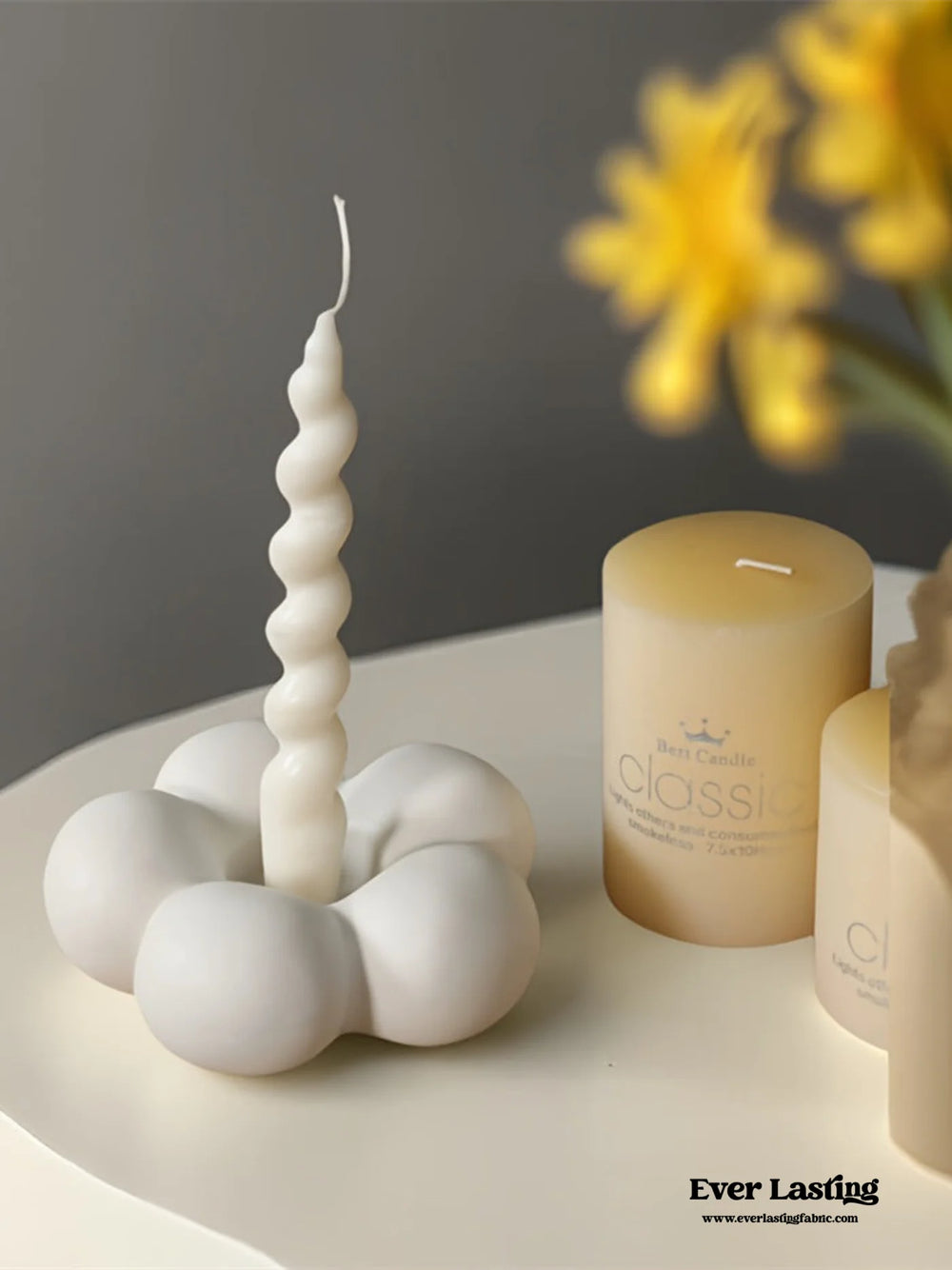 Ceramic Flower Candle Holder by Ever Lasting