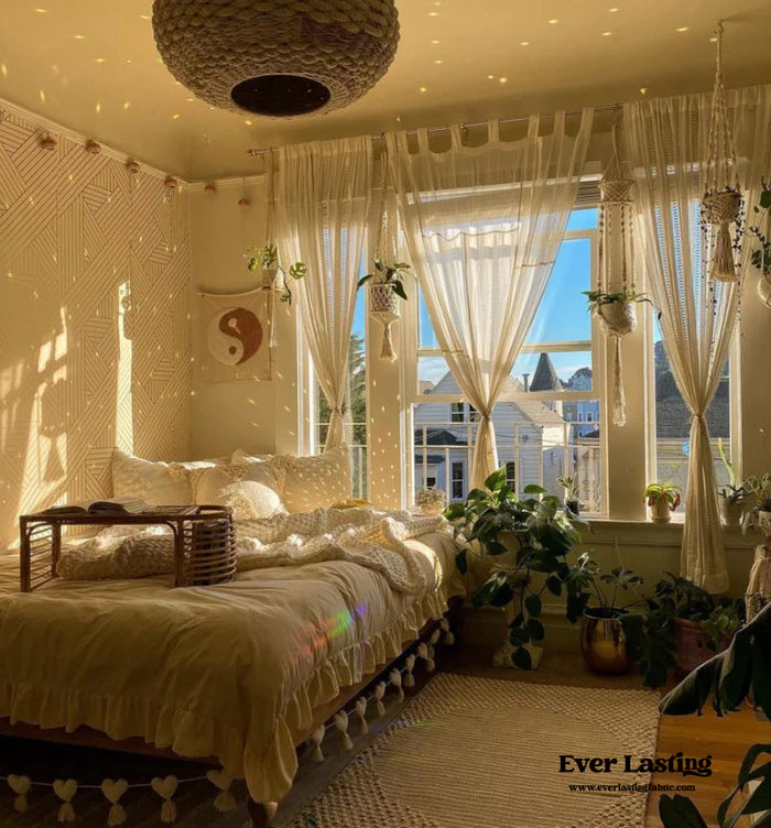 Earth Tone Ruffle Bedding Set / Dark Beige