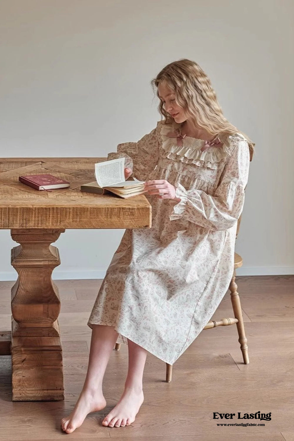 Sweet Lace Ruffle Pajama Set