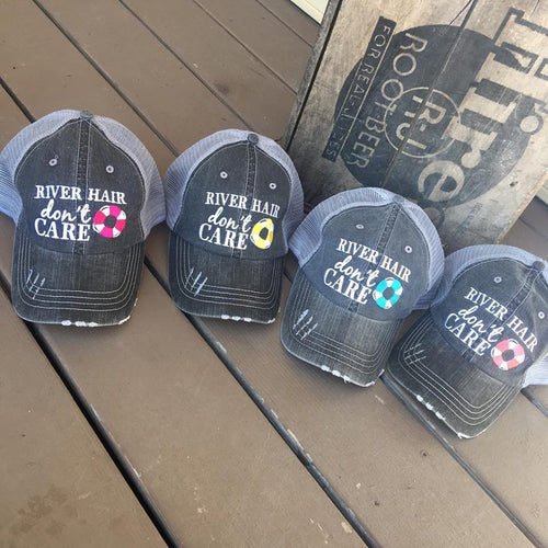 River hats RIVER hair dont care Embroidered trucker caps