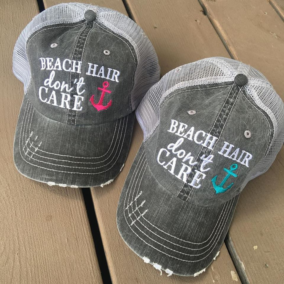 Hats and Tanks Beach Beach Hair Dont Care Feelin Beachy Beach Please Hola beaches Beach Bum Embroidered Trucker Caps Hat Beach Hair Dont Care. Teal
