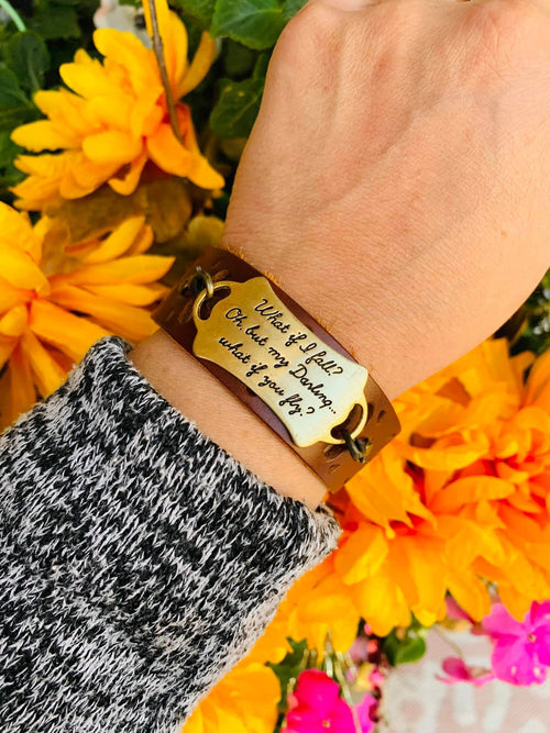 Bracelet What if I fall Oh, but my darling....what if you fly Erin Hanson Wrap Jewelry