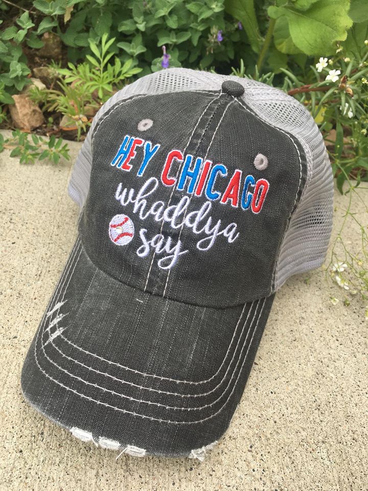 Chicago Cubs Baseball | Bracelet | Embroidered Trucker Hat Hat. Hey Chicago Whaddya Say. Chicago White Sox Song.