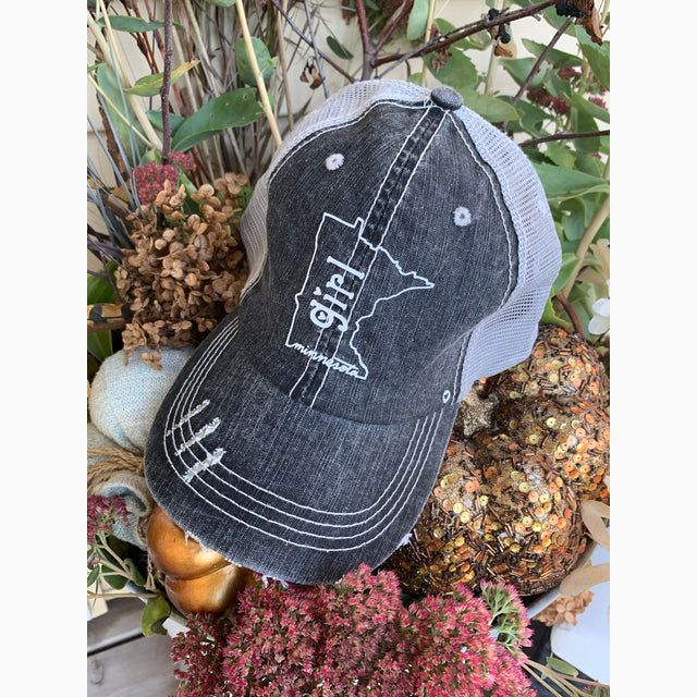 Hats Blank. Distressed Vintage Trucker Hat with adjustable. Gray. Leopard.