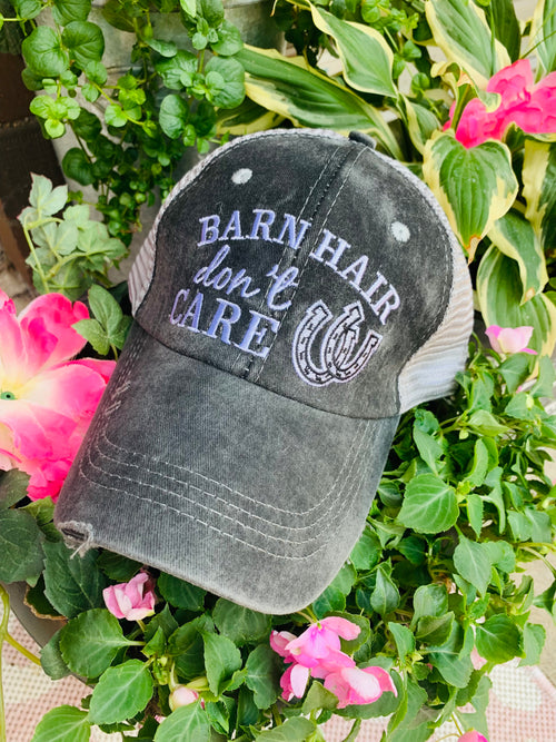 Barn hair don’t care hat Embroidered distressed trucker cap