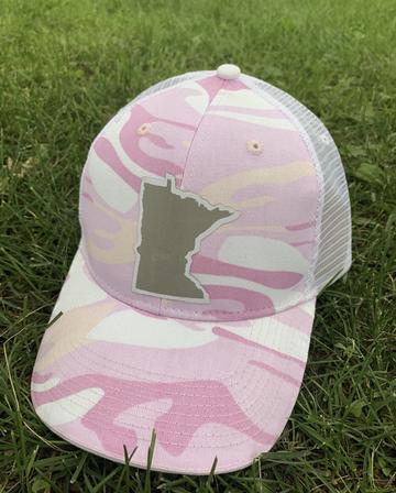 Hat. Minnesota. Pink and white camo. Adjustable snapback. Camoflauge. 4 left! $10 hat sale!