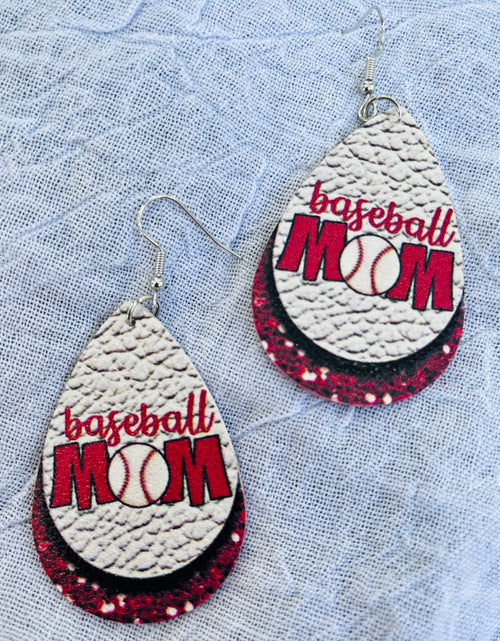 Baseball mom earrings Sports