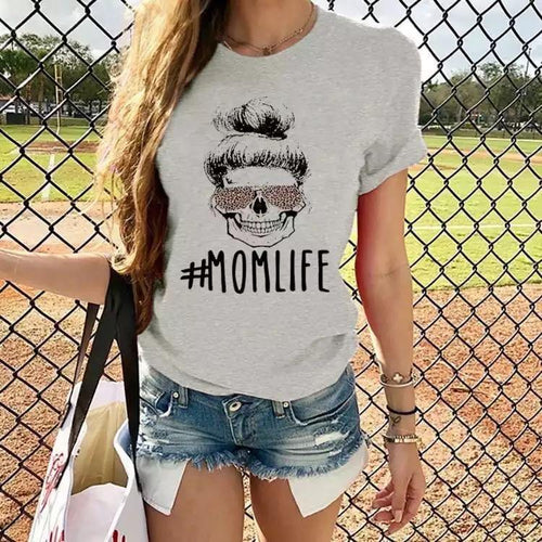 Mom t-shirts { Skull • #momlife • sunglasses • messy bun } S - XXL Free shipping!