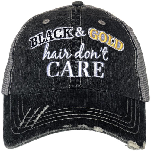 Hat { Black and gold hair don’t care }