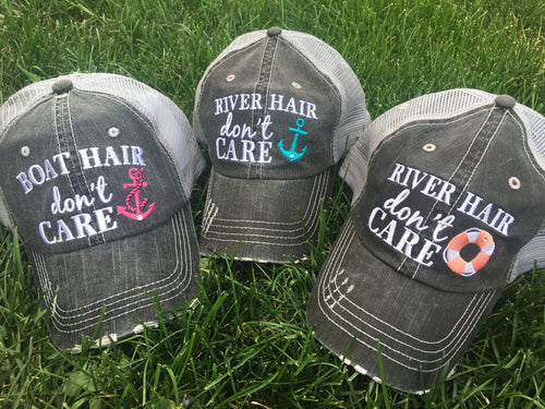 Hats OR Tanks { RIVER hair don't care } Hats with pink or blue anchor. Tanks in coral, black, blue and teal. Clearance! 4 river pink anchor! $12.1 teal floatie. $12.