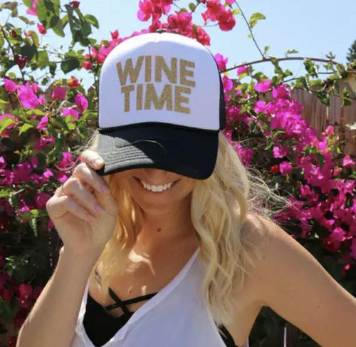 Hats { Wine time } Assorted colors. Trucker cap. Adjustable snapback.