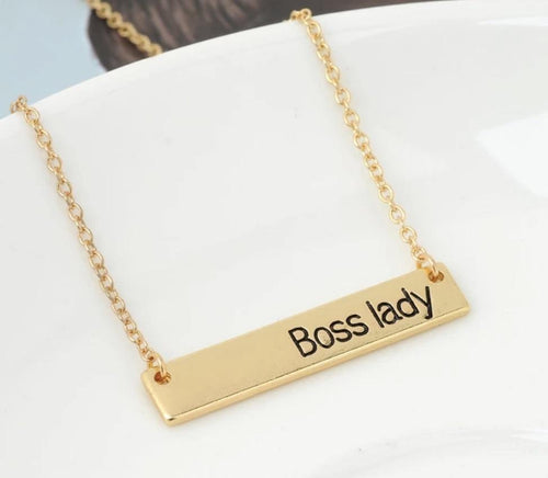 Necklace { Boss lady } Silver or gold • 19 inches