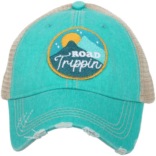 Road trippin’ | Trucker caps | Teal or black