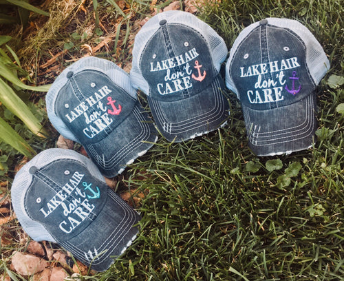 Hats { Lake bum } { Lake hair don't care } { Lake please } { Lake life }