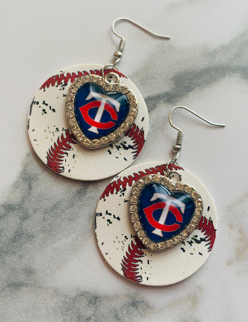 Baseball earrings Minnesota Twins