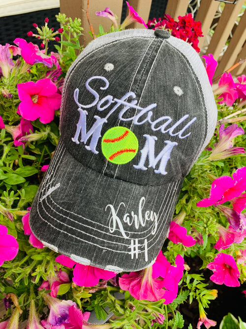 Hats and jewelry { Softball mom } See all styles! Customize by adding players names and numbers!