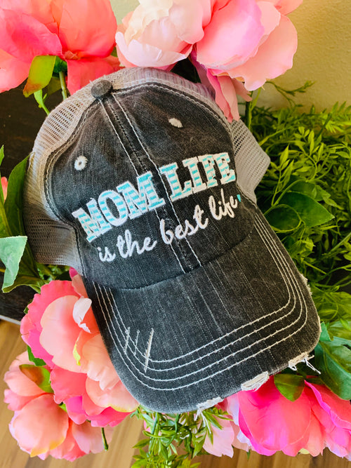 Mom hats! Mom life is the best life • Womens embroidered trucker cap