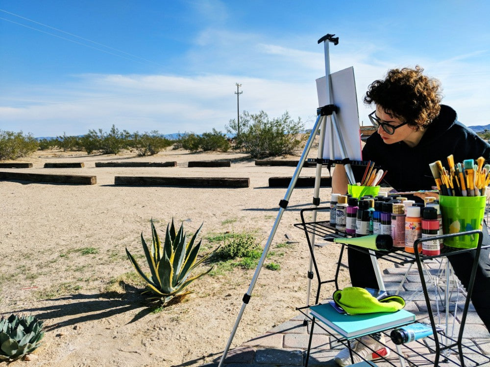 Painting in the desert