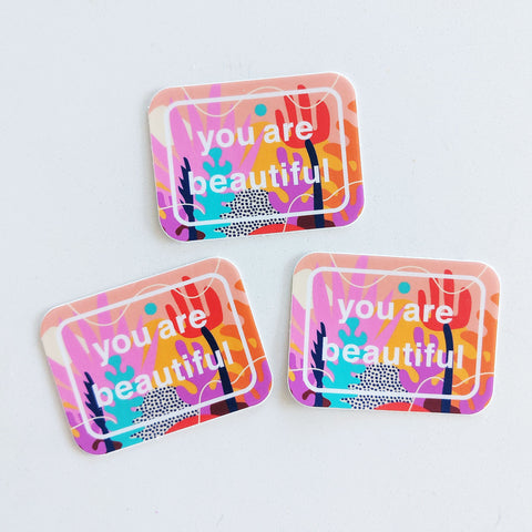 you are beautiful stickers