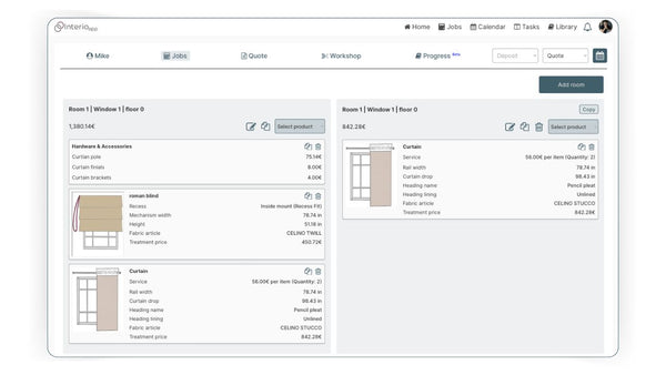 InterioApp Software for decorators, designers and business owners in curtain and blind industry