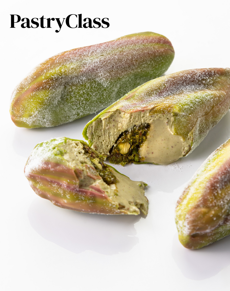 Pistachio Dessert by Cedric Grolet online masterclass on pastryclass