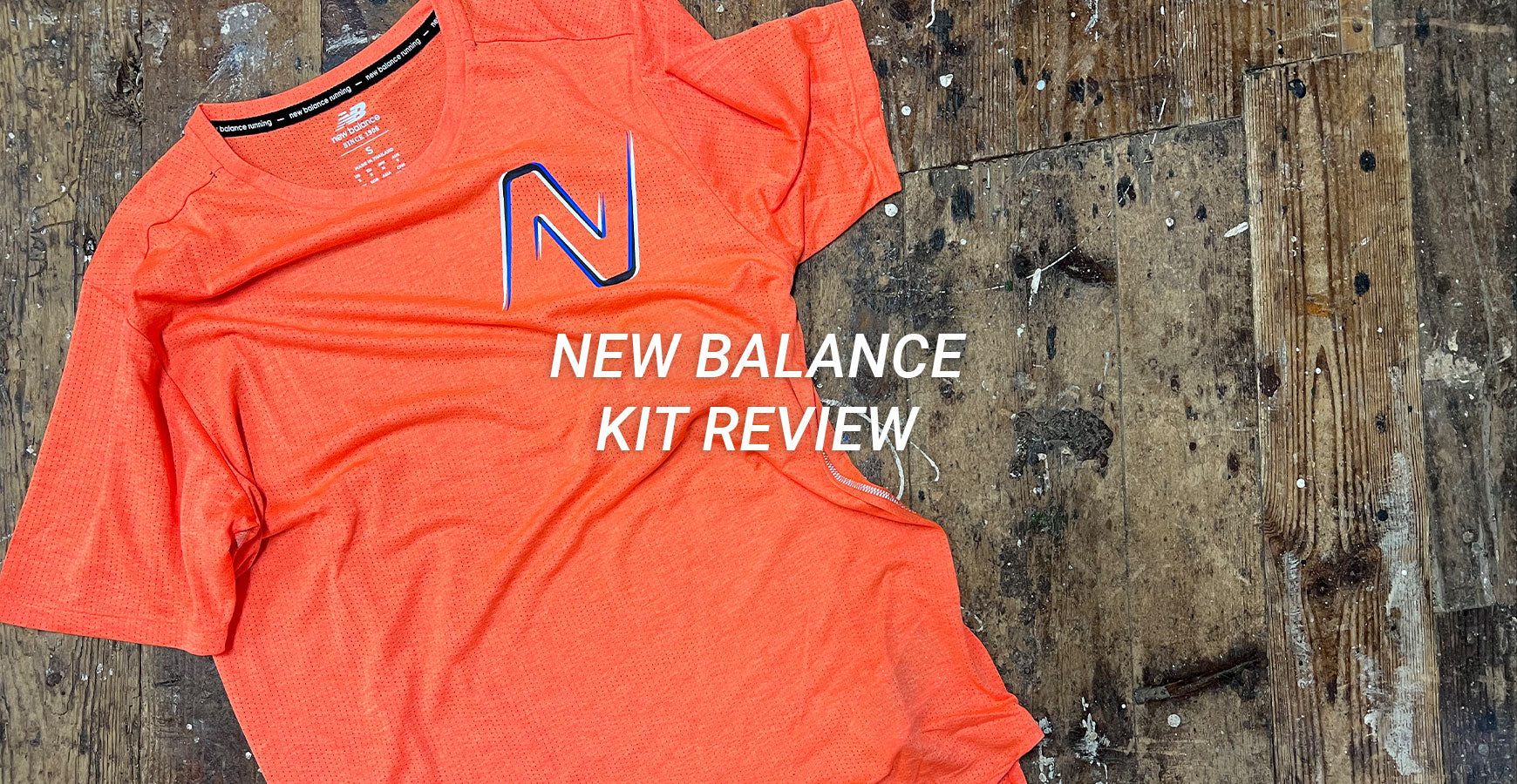 New balance Graphic Impact Run Short Sleeve T-Shirt Orange