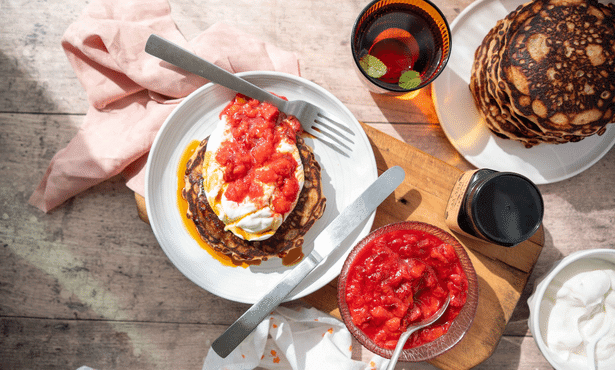 Egmont Honey, Plum & Buckwheat Pancakes