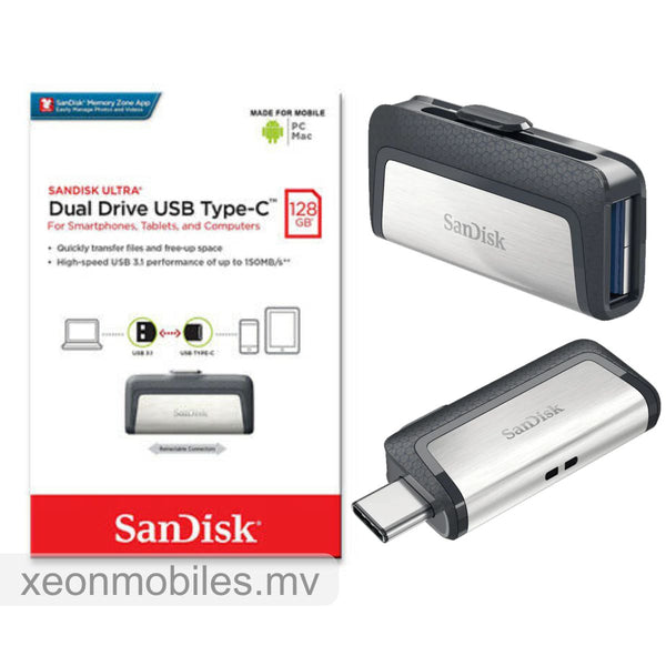 Big-Market  Clé USB 3.1, SanDisk Ultra 128 Go Dual Drive, Type-C