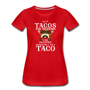 Tacos are Awesome Women's Tee - red