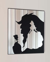 Bespoke Beauty and The Beast Stain Glass Mirror