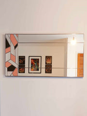 Extra Large Pink Stain Glass Wall Mirror