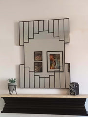 Double Step Art Deco Wall Mirror