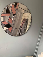 Geometric Round Wall Mirror