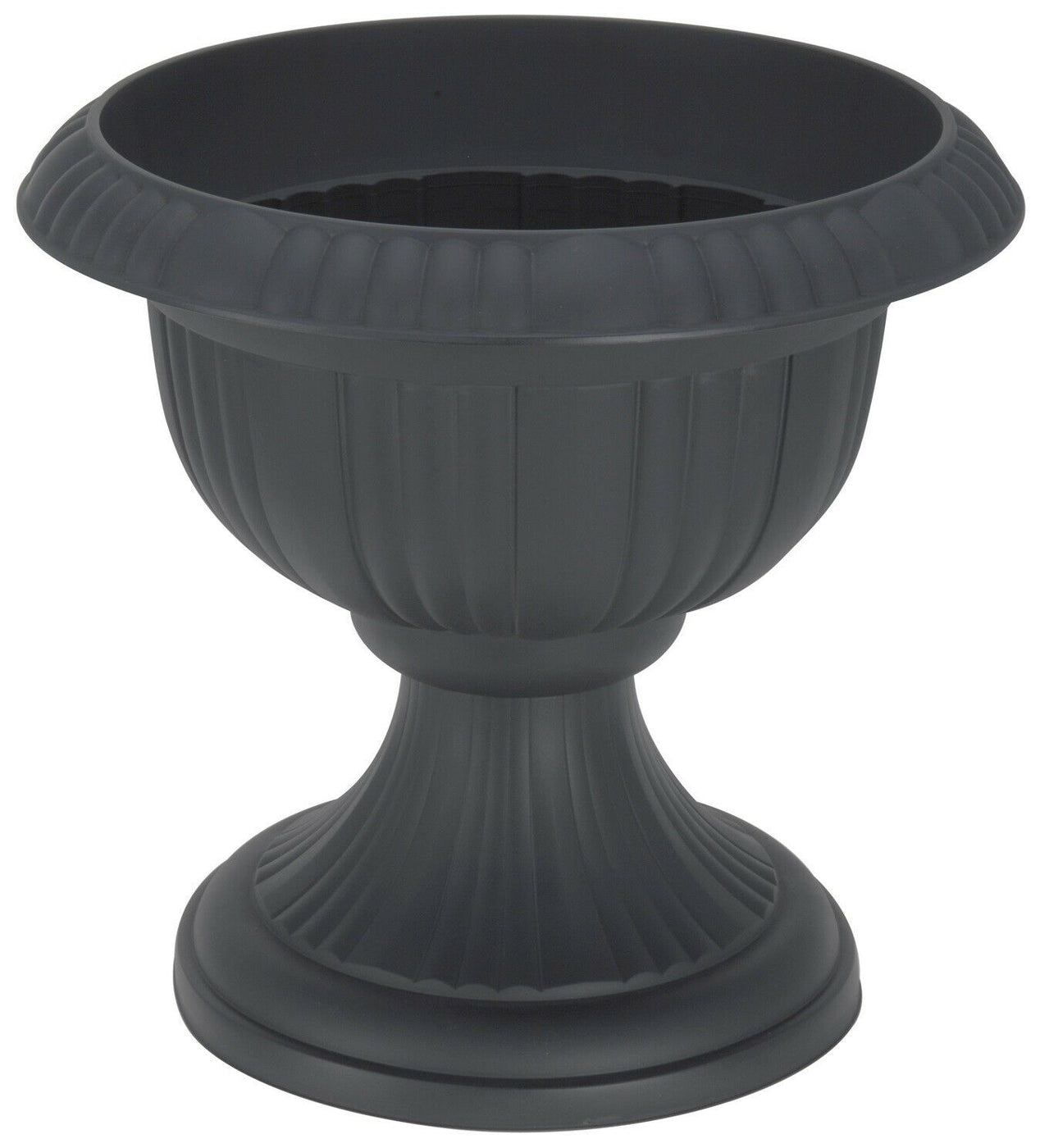 Large Grey Plastic Plant Pot Flower Planter Urn Planter On Pedestal 39