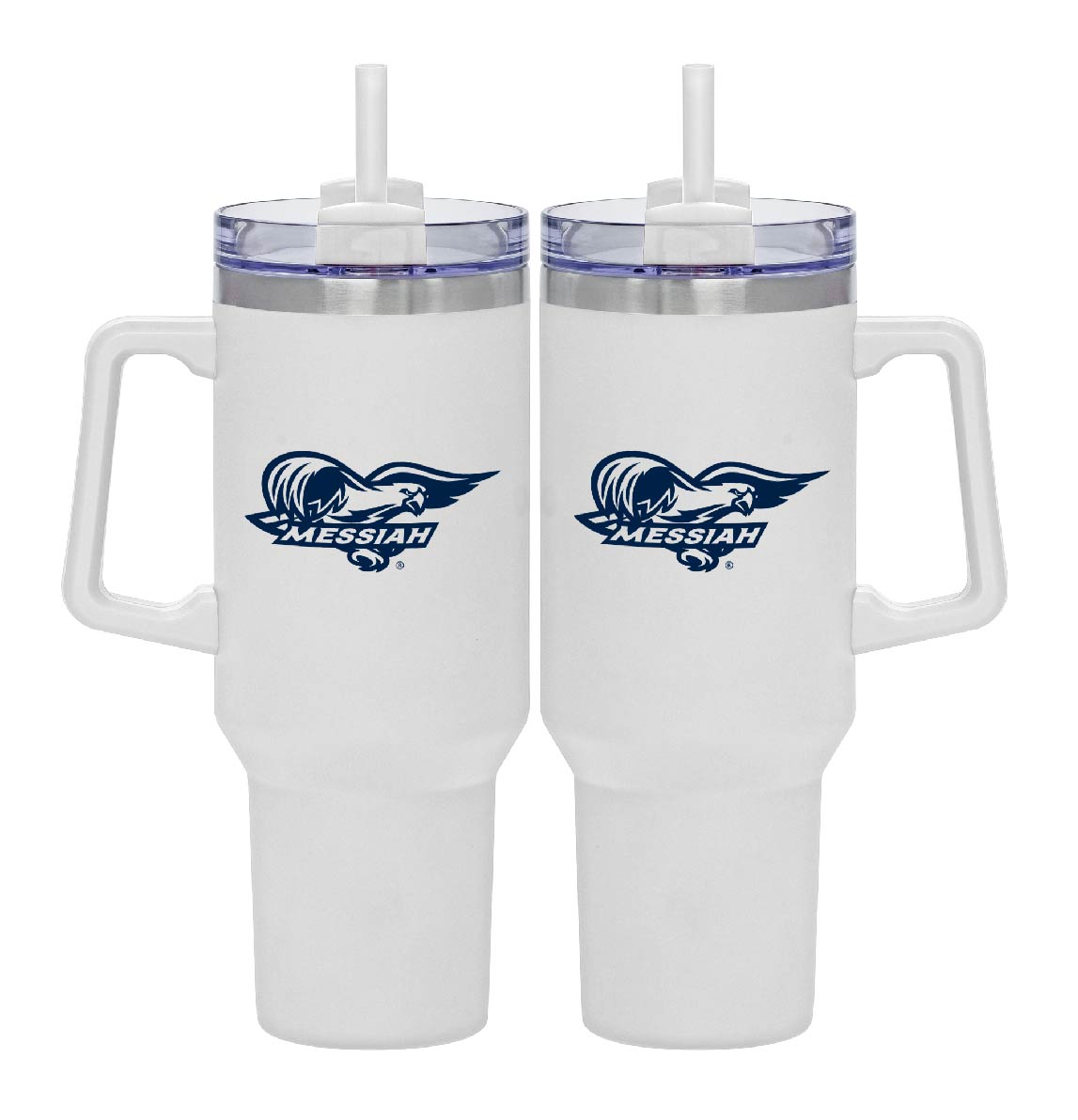 40 OZ Tumbler w/ Handle, White