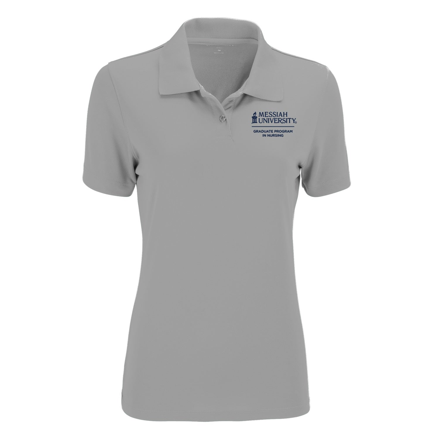 Ladies Vansport Omega Solid Mesh Tech Polo, Grey