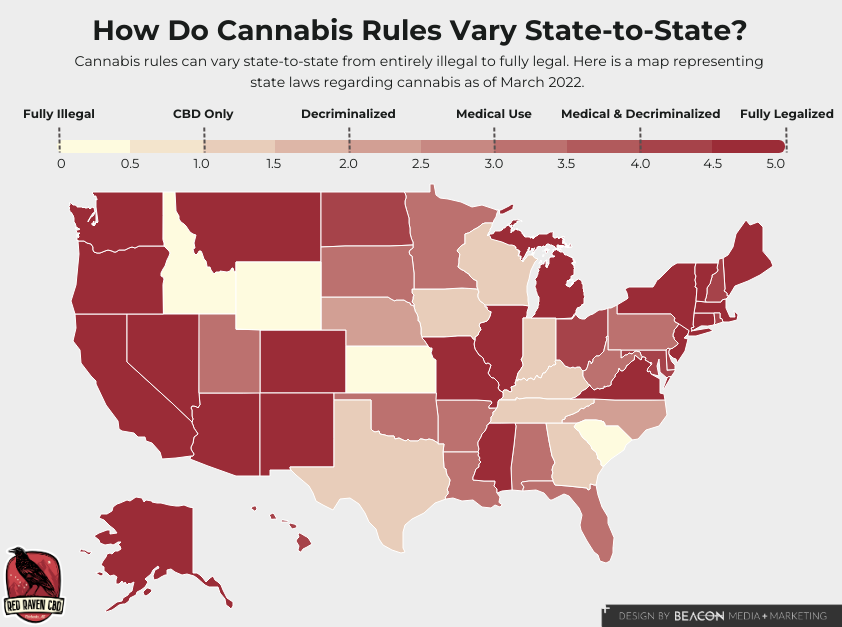 How do Cannabis Rules Vary State-to-State?  infographic