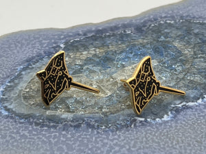 Eagle Ray Enamel Earrings - Fleur De Lei