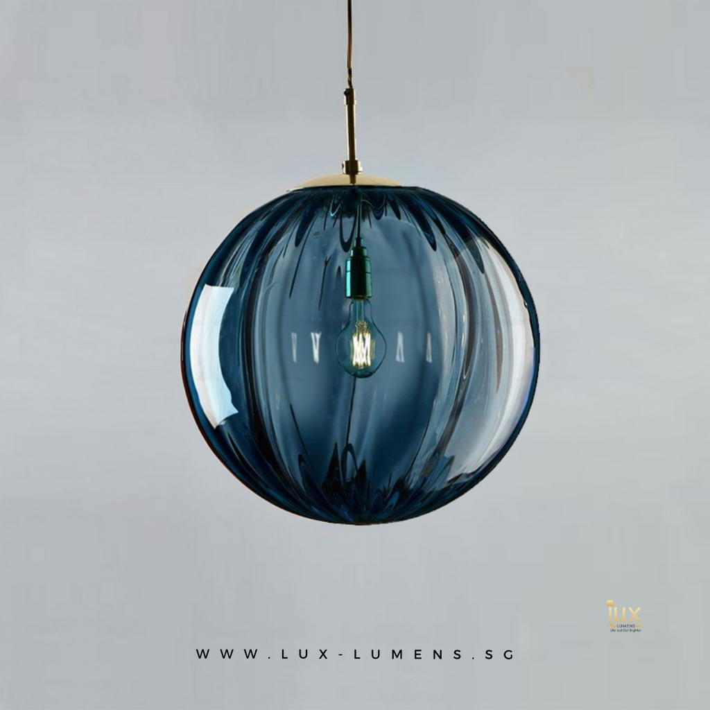 blue ceiling pendant light