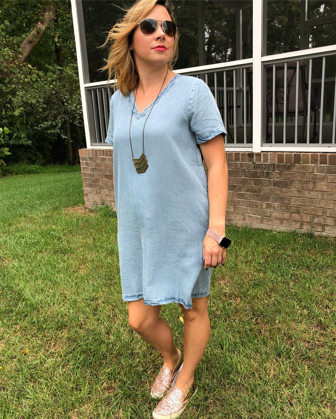 CHAMBRAY ALL DAY DRESS – The Dressing Vroom Mobile Boutique