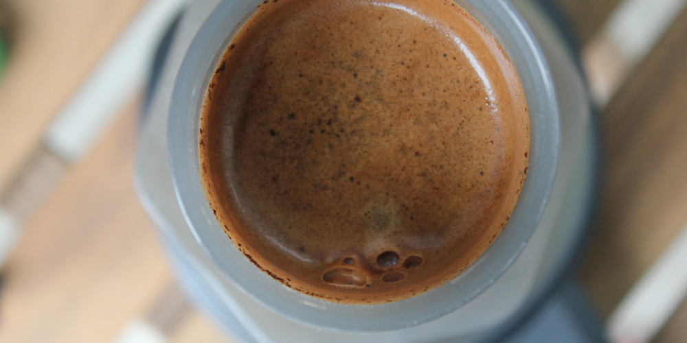 what does an aeropress coffee look like when it is finished