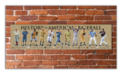 Baseball - Unframed 11 ¾ x 36” – History America